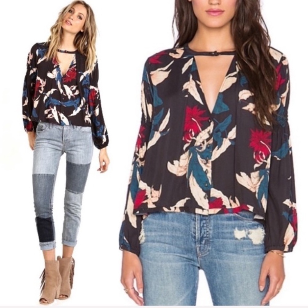 Tularosa‎ Michael Tunic Tropical Blouse Size Small